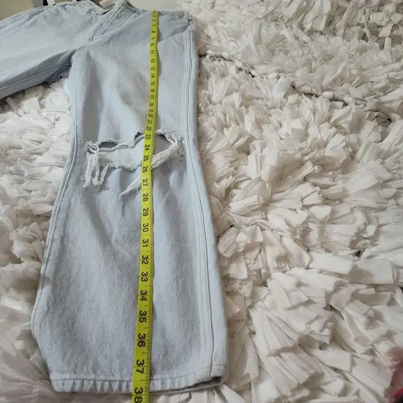 WRANGLER DISTRESSED HIGH WAISTED JEANS LITA WOMEN SIZE 10 BUTTONFLY  LIGHT WASH - Picture 17 of 17